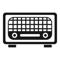 Old radio icon, simple style vector