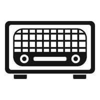 viejo icono de radio, estilo simple vector