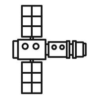 Space station exploration icon outline vector. Mars international ship vector