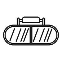 Metallurgy glasses icon, outline style vector