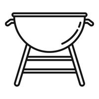 Cooking brazier icon, outline style vector