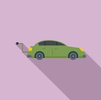 Hybrid car icon, flat style vector