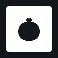Pomegranate icon, simple style vector