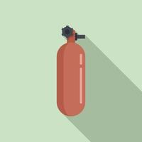 Oxygen tank icon, flat style vector