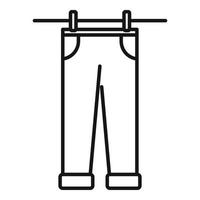 Dryer jeans icon, outline style vector