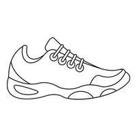zapatillas para icono de tenis, estilo de esquema vector