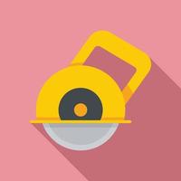 Circular saw icon, flat style vector