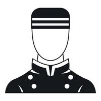 Doorman icon, simple style vector