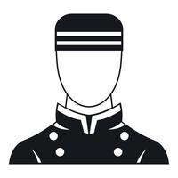 Doorman icon, simple style vector