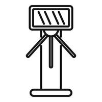 Tripod turnstile icon, outline style vector