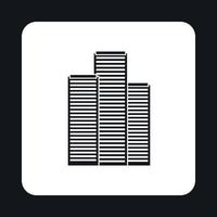 Skyscrapers icon, simple style vector