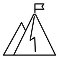 Hiking mountain trainer icon, outline style vector