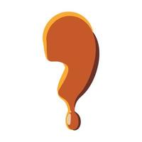 Comma from caramel icon vector