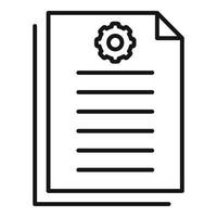 Antenna document icon, outline style vector