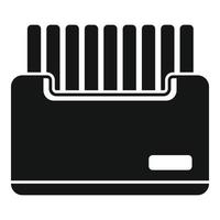 Storage box documents icon, simple style vector