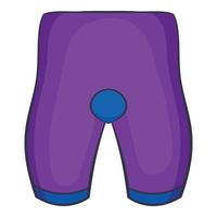 icono de pantalones cortos de ciclismo, estilo de dibujos animados vector