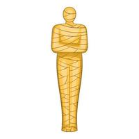 icono de momia antigua, estilo de dibujos animados vector