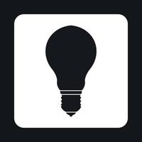 Bulb icon in simple style vector