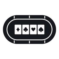 Poker table icon, simple style vector