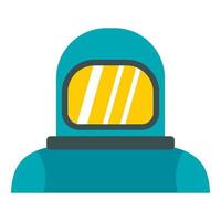 Cosmonaut icon, flat style vector