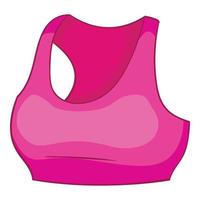 Sports bra icon, cartoom style. vector