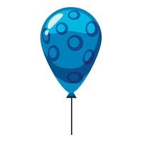 Blue balloon icon, isometric 3d style vector