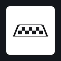 Checker taxi icon, simple style vector