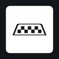 Checker taxi icon, simple style vector