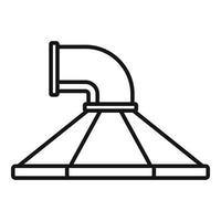 Kitchen ventilation icon, outline style vector