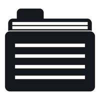 File folder icon, simple style vector