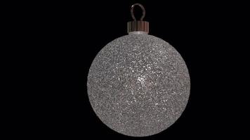 roterande silver- jul glitter ornament slinga video