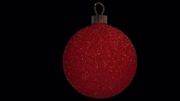 loop giratório de enfeites de glitter vermelho de natal video