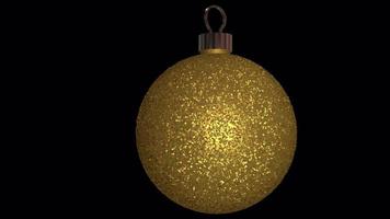 roterande guld jul glitter ornament slinga video