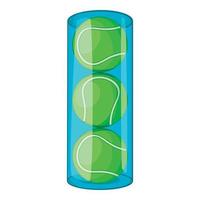 Packaging of tennis balls icon, cartoon style vector