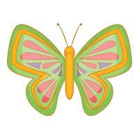 Big butterfly icon, cartoon style vector