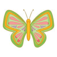 icono de mariposa grande, estilo de dibujos animados vector