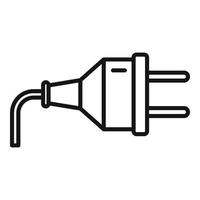 Electric plug icon, outline style vector