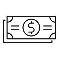 Lotto money cash icon outline vector. Lottery bingo money vector