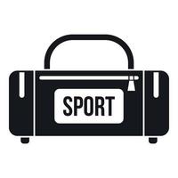 Large sports bag icon, simple style vector