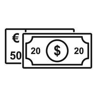 Affiliate marketing money icon, outline style vector