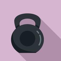 Hard kettlebell digestion icon, flat style vector