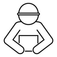 Hands home delivery icon, outline style vector
