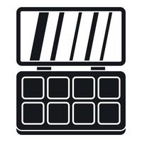 Makeup palette icon, simple style vector
