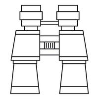Binoculars icon, outline style vector