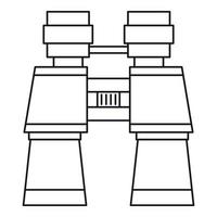 Binoculars icon, outline style vector