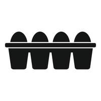 Egg box icon, simple style vector