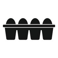 Egg box icon, simple style vector