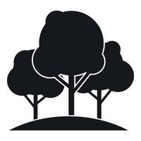 Forest trees icon, simple style vector