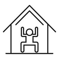 Home training icon, outline style vector