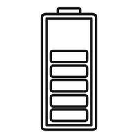 Half battery energy icon, outline style vector